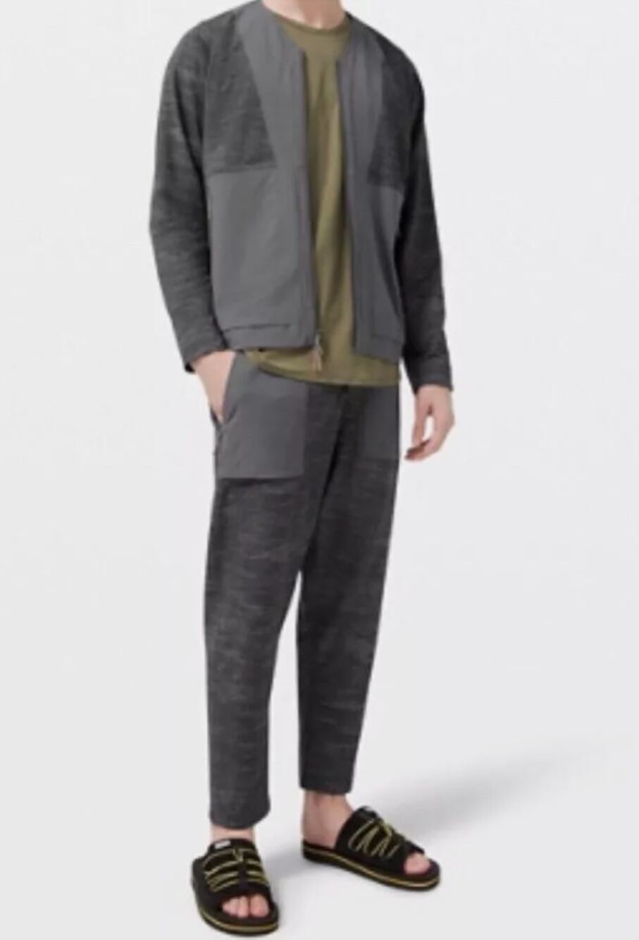 Lululemon Lab Heather Gray Varsa Jacket V-Neck Two-Way Full Zip Size Medium M